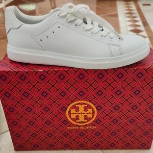 Tory Burch Howell Court Smooth White Leather Sneakers
